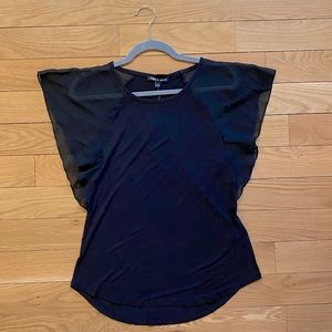 Cable & Gauge flutter sleeve top